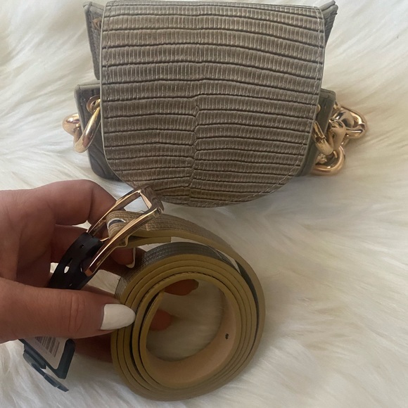 Taupe Interchangable Coin Belt/ Mini Purse with Chain - Picture 16 of 16